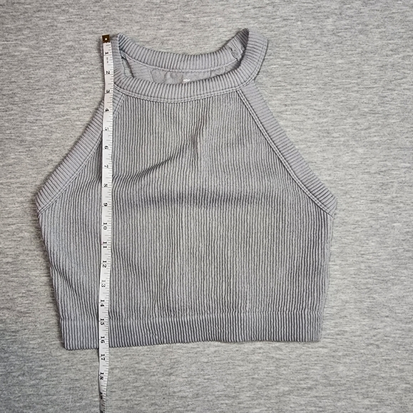 Aerie Seamless High Neck Bra Top Gray Color Size XXL - Picture 7 of 7